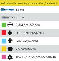 Bitset Heytec verchroomd set van 32 stuks-3