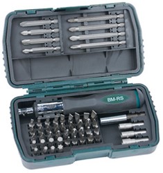 Bitset Bruder Mannesmann verchroomd set van 53 stuks