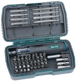 Bitset Bruder Mannesmann verchroomd set van 53 stuks