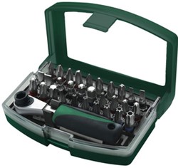 Bitset Bruder Mannesmann verchroomd set van 32 stuks