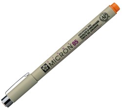 Fineliner Sakura pigma micron 0.45mm oranje