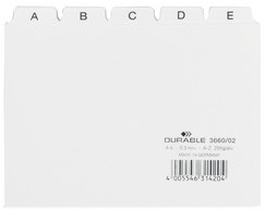 Alfabet Durable 3660 A6 148x105mm PP wit
