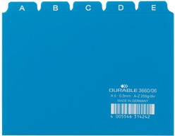 Alfabet Durable 3660 A6 148x105mm PP blauw