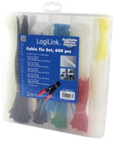 Inbindstrips LogiLink nylon assorti p/600 stuks-2