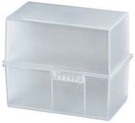 Kaartenbak Han breed A5 kunststof transparant