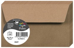 Envelop Pollen 90x140mm kraft bruin 20stuks