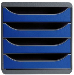 Ladenbox Exacompta big box 4 laden zwart/blauw