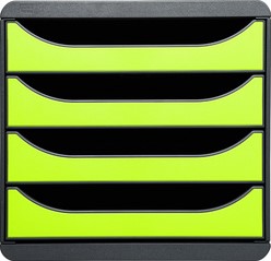 Ladenbox Exacompta big box 4 laden zwart/lichtgroen