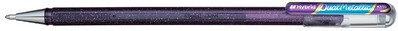Gelschrijver Pentel K110 Dual pen glitter paars/turqouise 0.45mm