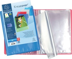 Showmap Exacompta Kreacover frontview A4 20-tassen blauw