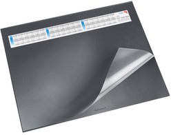 Onderlegger Läufer Durella DS 52x65cm met transparant voorblad zwart