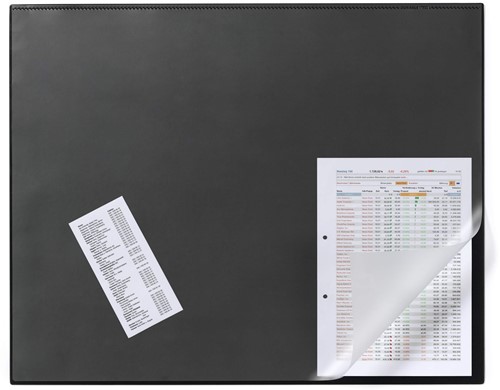 Onderlegger Durable met transparante cover 65x52cm zwart-2