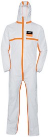Overall Uvex voor chemische bescherming wegwerp XL wit/oranje