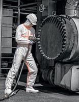 Overall Uvex voor chemische bescherming wegwerp XXL wit/oranje-2