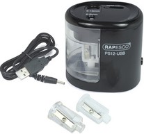 Puntenslijper Rapesco electrisch USB zwart