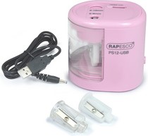 Puntenslijper Rapesco electrisch USB roze