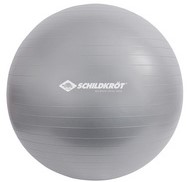 Zitbal/gymnastiekbal Schildkröt 65cm met opblaaspomp zilver