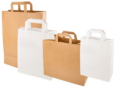 Draagtas Papstar papier 320x440x170mm bruin 50stuks