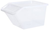 Opbergbox Plast Team 40 liter 395x575x313mm met deksel transparant wit