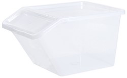 Opbergbox Plast Team 40 liter 395x575x313mm met deksel transparant wit