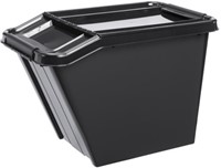 Opbergbox Plast Team 58 liter 395x650x438mm met deksel zwart