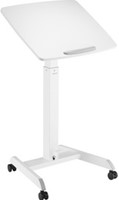 Zit-/statafel Logilink hoogteverstelbaar en verrijdbaar wit