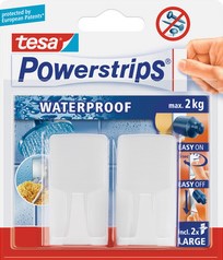 Haken tesa Powerstrips® "Wave waterproof " zelfklevend verwijderbaar wit 2 stuks 