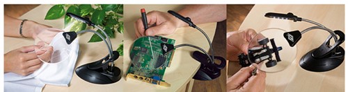 Loeplamp Wedo LED met voet zwart-2