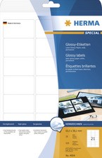 Etiket HERMA 4906 88,9x46,6mm glossy wit 300 etiketten