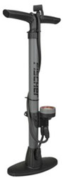 Fietspomp Fischer met luchtdrukmeter 60cm grijs