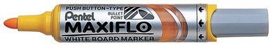 Whiteboardmarker Pentel MWL5G Maxiflo rond 3mm geel