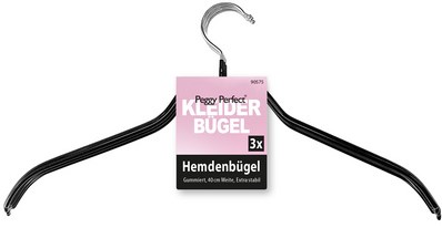 Kledinghanger Peggy Perfect metaal 400mm zwart 3 stuks