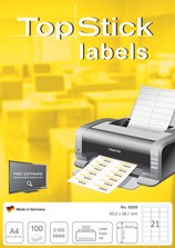 Etiket Top Stick 210x99mm wit 300 etiketten