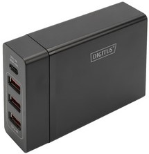 Oplader Digitus 1x USB-C & 3x USB-A zwart