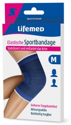 Bandage Lifemed kniebrace maat: M blauw