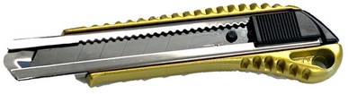 Snijmes Westex Premium 18mm met schuifsluiting goud