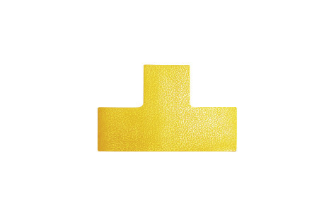 Vloermarkeringssticker Durable 1700.04 "T"-vorm geel p/10