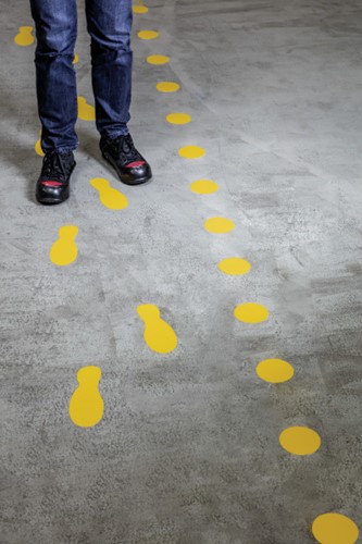 Vloermarkeringssticker Durable 1727.04 "voet" geel p/5 paar-2