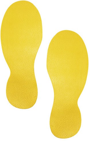 Vloermarkeringssticker Durable 1727.04 "voet" geel p/5 paar