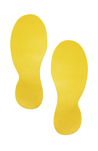 Vloermarkeringssticker Durable 1727.04 "voet" geel p/5 paar