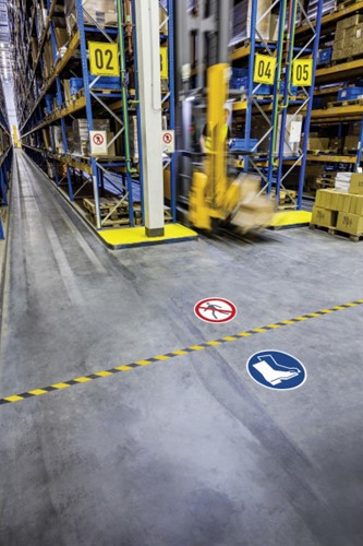 Vloermarkeringssticker Durable 1732.03 "voetgangers verboden"-2