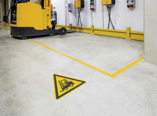 Vloermarkeringssticker Durable 1734.04 "Let op! Vorkliften"-2