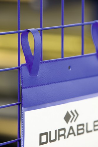 Insteekhoes Durable 1750 met bindriemen A4 staand blauw p/50-2