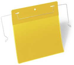 Insteekhoes Durable 1752 met metalen beugelophangsysteem A5 liggend geel p/50
