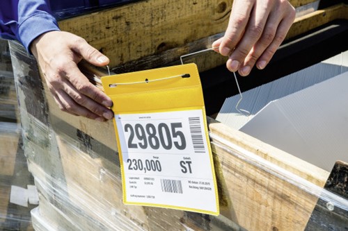 Insteekhoes Durable 1752 met metalen beugelophangsysteem A5 liggend geel p/50-2