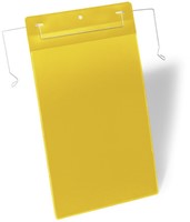 Insteekhoes Durable 1753 met metalen beugelophangsysteem A4 staand geel