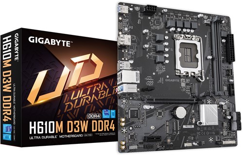 GIGABYTE H610M D3W DDR4 moederbord Intel H610 LGA 1700 micro ATX