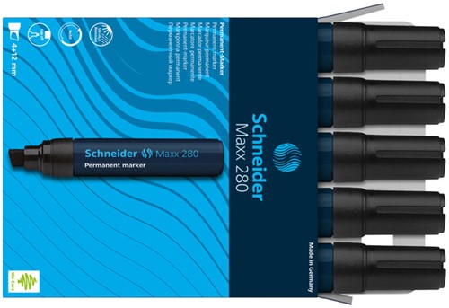Viltstift Schneider 280 schuin zwart 4-12mm-3
