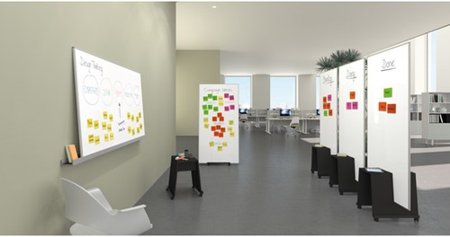 Standaard Sigel Agile Meet up (tbv Meet up prikbord en whitebord) verrijdbaar zwart-2