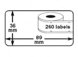 Etiket Rillprint (Dymo) 99012 36x89mm eurolabel wit p/12 rol-2